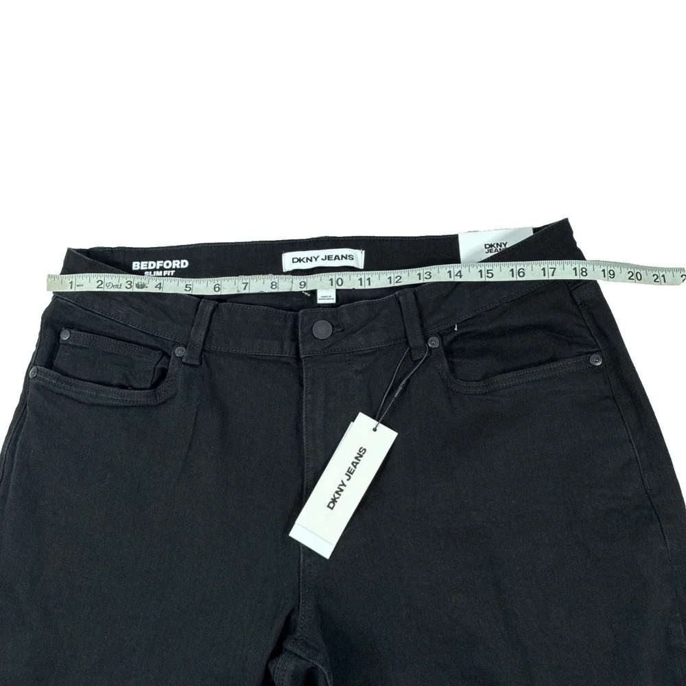 New Mens DKNY Jeans Bedford Slim Black Denim Size 36x32 NWT $79